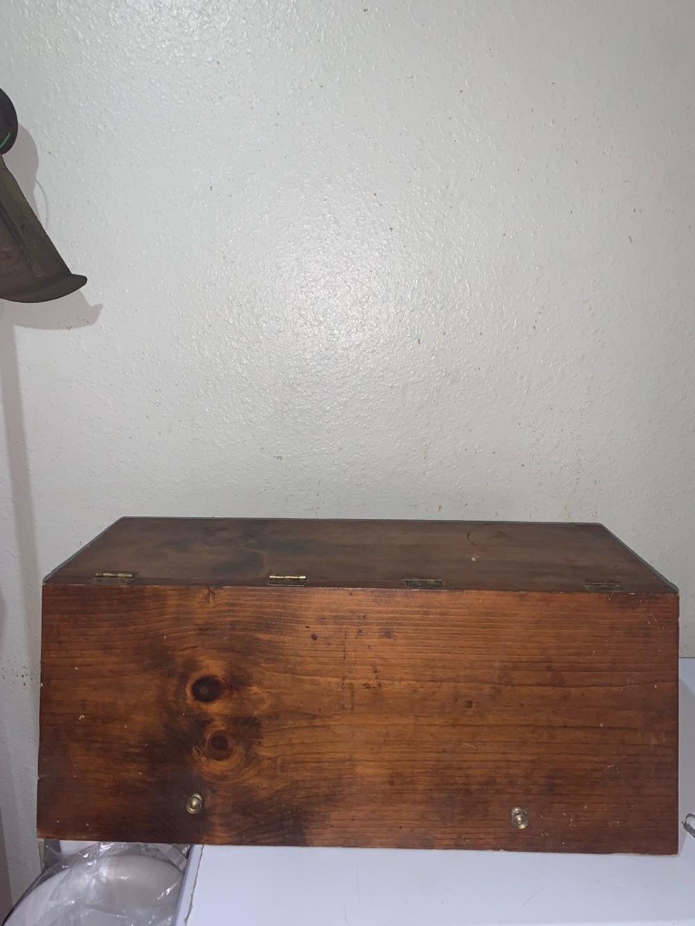 Wooden Storage Box Chest in Brown - Classic Home Organizer